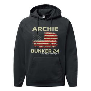 Archie Bunker 24 For President Performance Fleece Hoodie