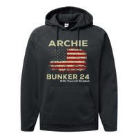 Archie Bunker 24 For President Performance Fleece Hoodie