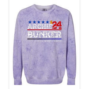 Archie Bunker 24 For President 2024 Colorblast Crewneck Sweatshirt