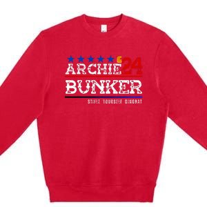 Archie Bunker 24 For President 2024 Premium Crewneck Sweatshirt