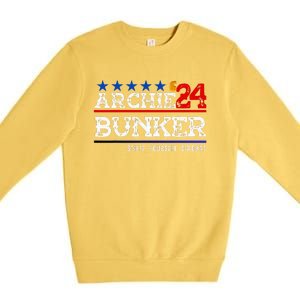 Archie Bunker 24 For President 2024 Premium Crewneck Sweatshirt