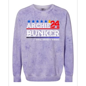 Archie Bunker 24 For President 2024 Colorblast Crewneck Sweatshirt