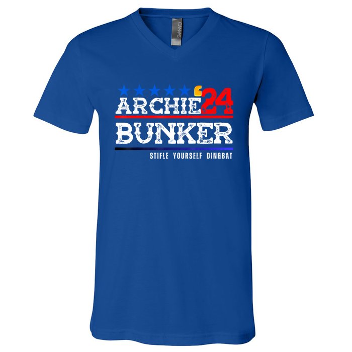 Archie Bunker 24 For President 2024 V-Neck T-Shirt