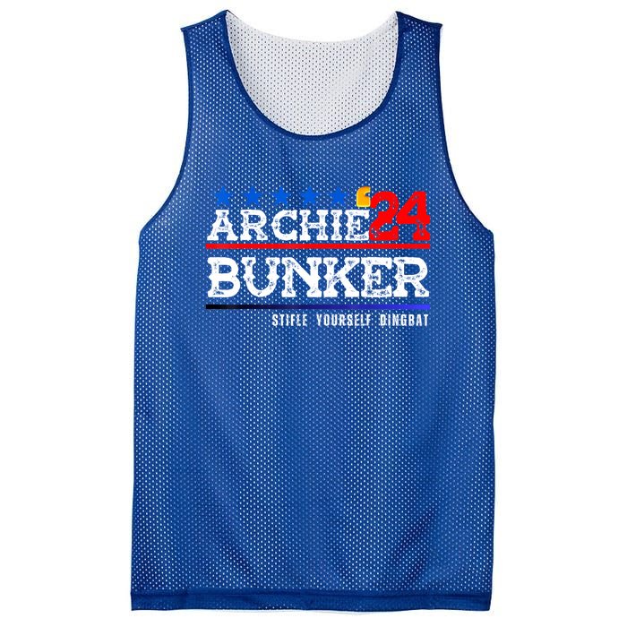 Archie Bunker 24 For President 2024 Mesh Reversible Basketball Jersey Tank