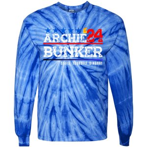 Archie Bunker 24 For President 2024 Tie-Dye Long Sleeve Shirt