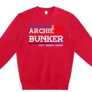 Archie Bunker 24 For President 2024 Premium Crewneck Sweatshirt