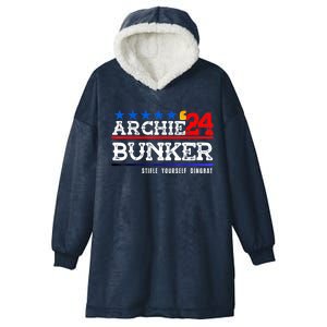 Archie Bunker 24 For President 2024 Hooded Wearable Blanket