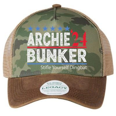 Archie Bunker 2024 Presidential Campaign Legacy Tie Dye Trucker Hat