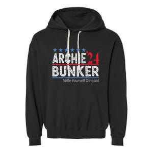 Archie Bunker 2024 Presidential Campaign Garment-Dyed Fleece Hoodie