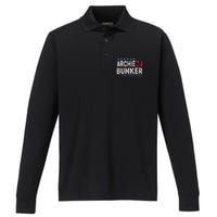 Archie Bunker 2024 Presidential Campaign Performance Long Sleeve Polo