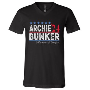 Archie Bunker 2024 Presidential Campaign V-Neck T-Shirt