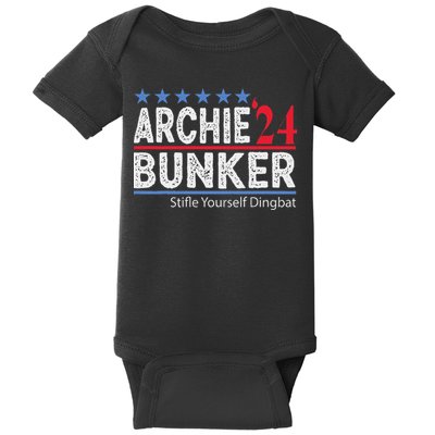 Archie Bunker 2024 Presidential Campaign Baby Bodysuit