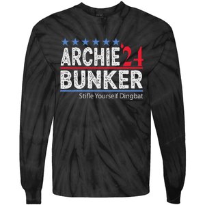 Archie Bunker 2024 Presidential Campaign Tie-Dye Long Sleeve Shirt