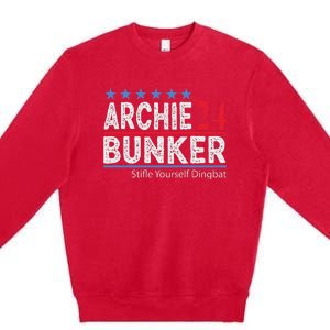 Archie Bunker 2024 Presidential Campaign Premium Crewneck Sweatshirt