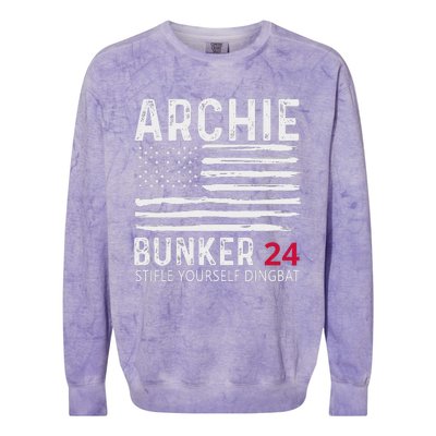 Archie Bunker 24. Stifle Yourself Dingbat Colorblast Crewneck Sweatshirt