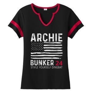 Archie Bunker 24. Stifle Yourself Dingbat Ladies Halftime Notch Neck Tee