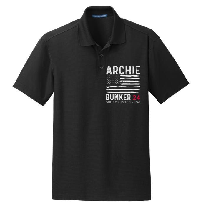 Archie Bunker 24. Stifle Yourself Dingbat Dry Zone Grid Polo