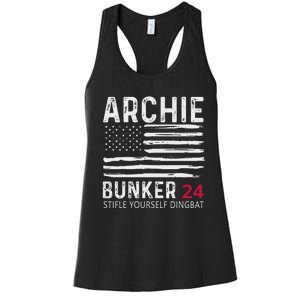 Archie Bunker 24. Stifle Yourself Dingbat Women's Racerback Tank