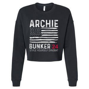 Archie Bunker 24. Stifle Yourself Dingbat Cropped Pullover Crew