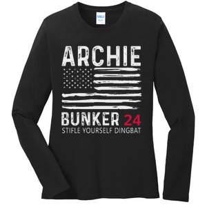 Archie Bunker 24. Stifle Yourself Dingbat Ladies Long Sleeve Shirt