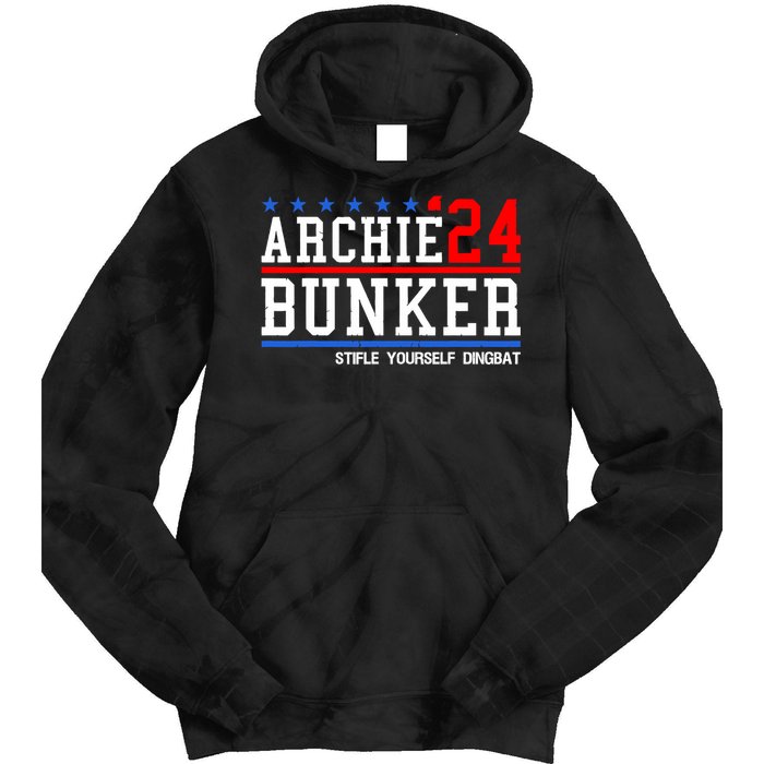 Archie Bunker 24 For President 2024 Tie Dye Hoodie