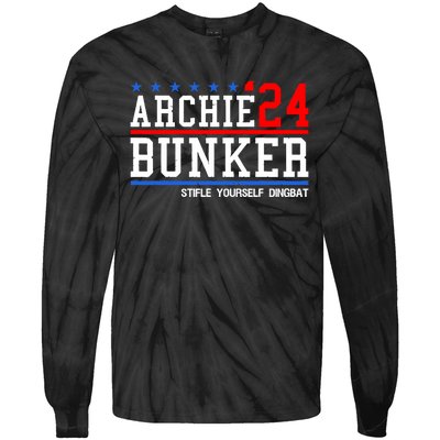 Archie Bunker 24 For President 2024 Tie-Dye Long Sleeve Shirt