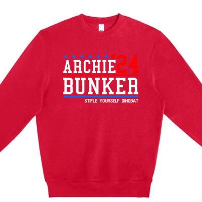 Archie Bunker 24 For President 2024 Premium Crewneck Sweatshirt