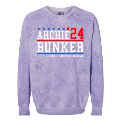 Archie Bunker 24 Stifle Yourself Dingbat Colorblast Crewneck Sweatshirt