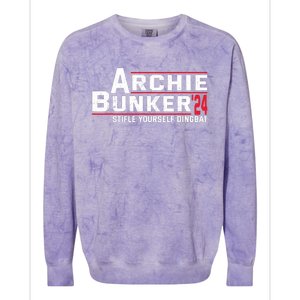 Archie Bunker 24 Stifle Yourself Dingbat Colorblast Crewneck Sweatshirt