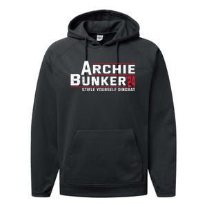 Archie Bunker 24 Stifle Yourself Dingbat Performance Fleece Hoodie