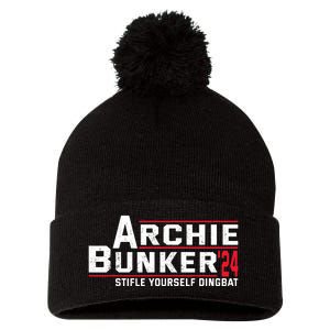 Archie Bunker 24 Stifle Yourself Dingbat Pom Pom 12in Knit Beanie