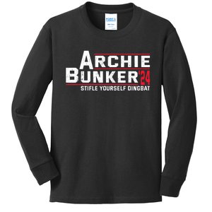 Archie Bunker 24 Stifle Yourself Dingbat Kids Long Sleeve Shirt