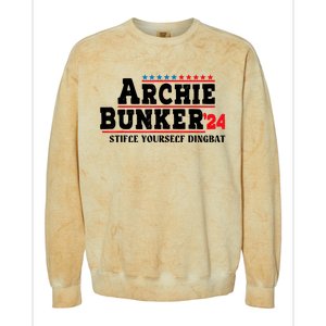 Archie Bunker 24 Stifle Yourself Dingbat Colorblast Crewneck Sweatshirt