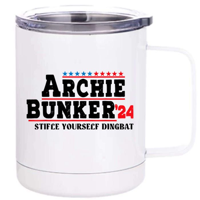 Archie Bunker 24 Stifle Yourself Dingbat 12 oz Stainless Steel Tumbler Cup