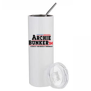 Archie Bunker 24 Stifle Yourself Dingbat Stainless Steel Tumbler