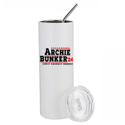 Archie Bunker 24 Stifle Yourself Dingbat Stainless Steel Tumbler