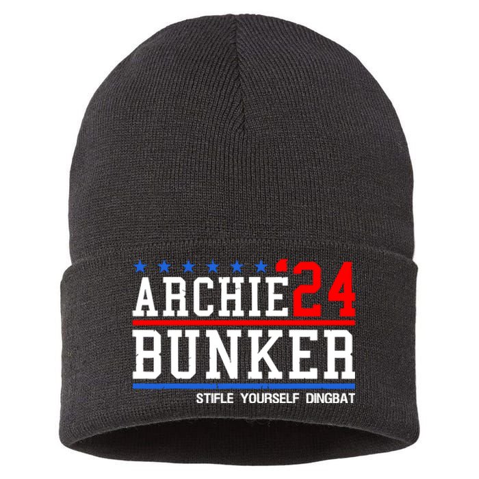 Archie Bunker 24 For President 2024 Sustainable Knit Beanie