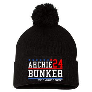 Archie Bunker 24 For President 2024 Pom Pom 12in Knit Beanie