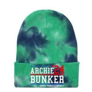 Archie Bunker 24 For President 2024 Tie Dye 12in Knit Beanie