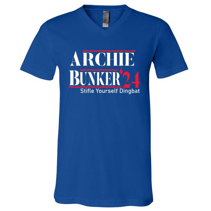 Archie Bunker 24 For President 2024 V-Neck T-Shirt