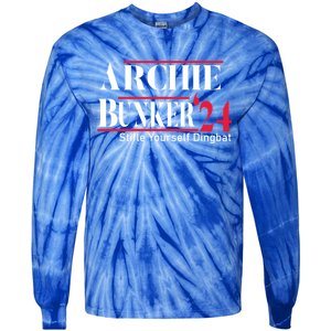 Archie Bunker 24 For President 2024 Tie-Dye Long Sleeve Shirt