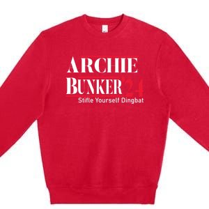 Archie Bunker 24 For President 2024 Premium Crewneck Sweatshirt