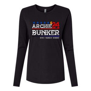 Archie Bunker 24 For President 2024 Womens Cotton Relaxed Long Sleeve T-Shirt