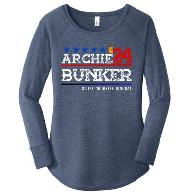 Archie Bunker 24 For President 2024 Women's Perfect Tri Tunic Long Sleeve Shirt