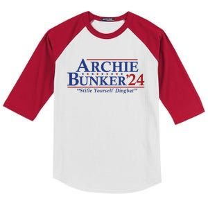 Archie Bunker 24 For President 2024 Kids Colorblock Raglan Jersey