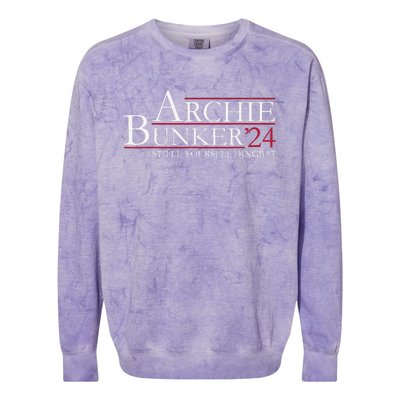 Archie Bunker 24. Stifle Yourself Dingbat Colorblast Crewneck Sweatshirt