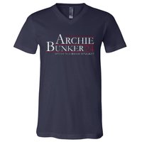 Archie Bunker 24. Stifle Yourself Dingbat V-Neck T-Shirt