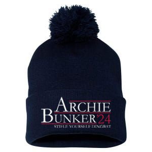 Archie Bunker 24. Stifle Yourself Dingbat Pom Pom 12in Knit Beanie