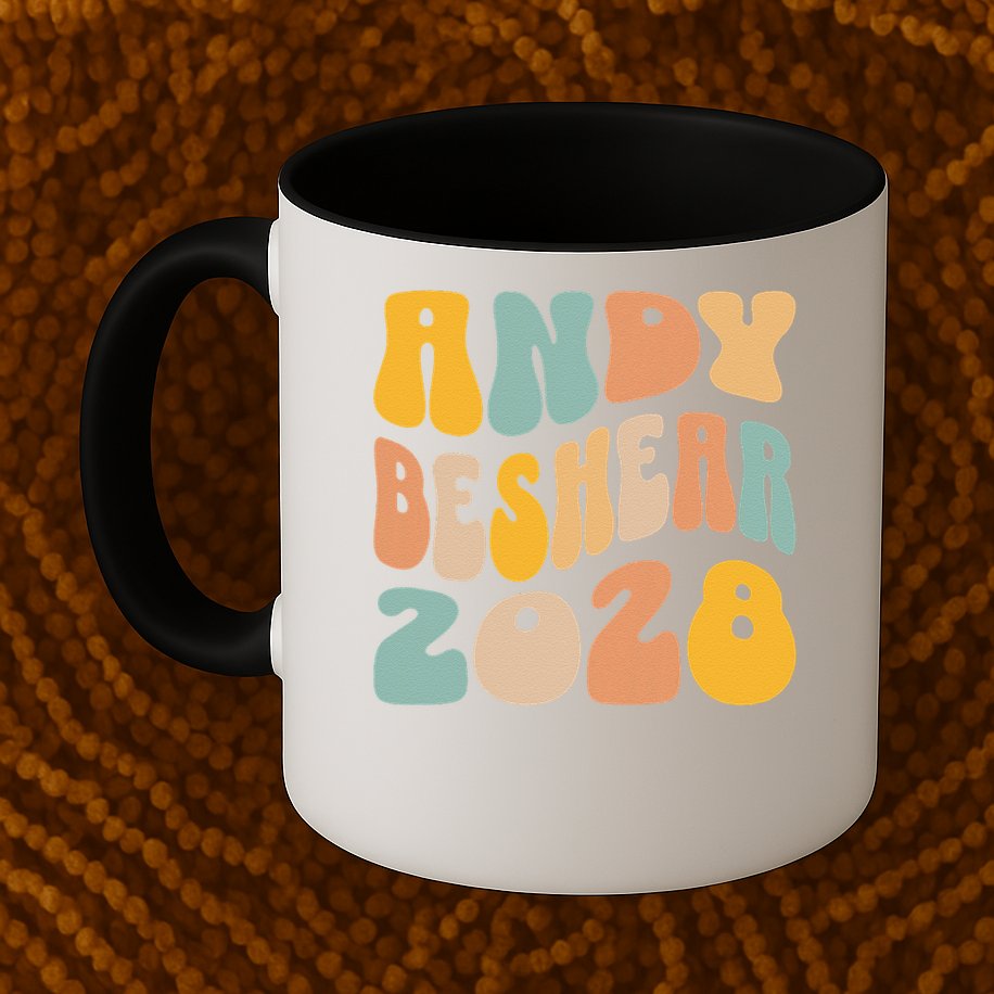 Andy Beshear 2028 For President Resist Wavy Groovy Election Mug