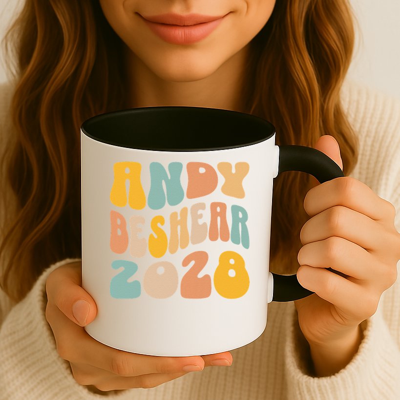 Andy Beshear 2028 For President Resist Wavy Groovy Election Mug